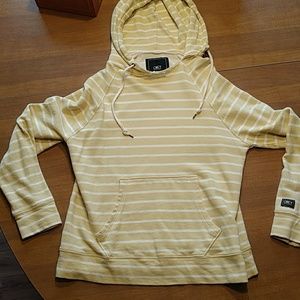 Obey propaganda striped hoodie hooded sweatshirt